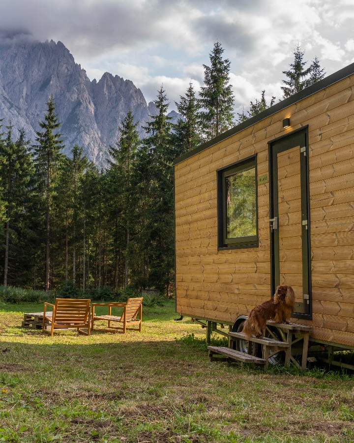 Interno della Tiny House a Sappada